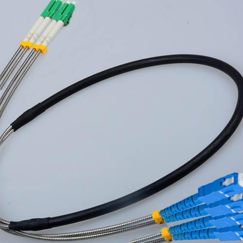 4 Fiber Indoor/Outdoor Patch Cord LC/APC - SC/UPC OS2 9/125 Singlemode