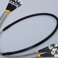 4 Fiber Indoor/Outdoor Patch Cord ST/UPC - ST/UPC OM2 50/125 Multimode