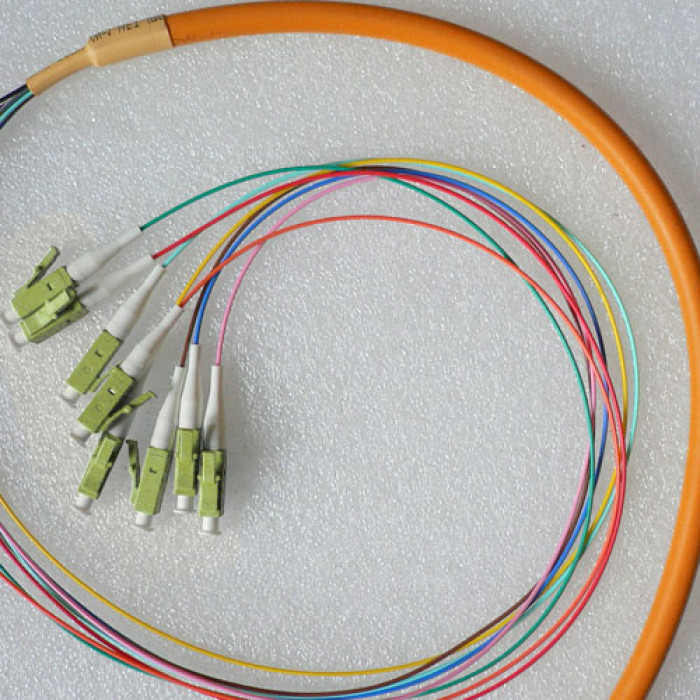 8 Fiber LC/UPC Bunch Fanout Pigtails OM2 50/125 Multimode