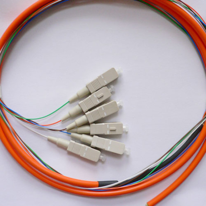 6 Fiber SC/UPC Bunch Fanout Pigtails OM2 50/125 Multimode