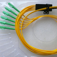 6 Fiber LC/APC Ribbon Fanout Pigtails OS2 9/125 Singlemode