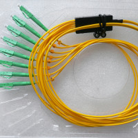 8 Fiber LC/APC Ribbon Fanout Pigtails OS2 9/125 Singlemode