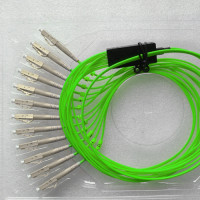 12 Fiber LC/UPC Ribbon Fanout Pigtails OM5 50/125 Multimode