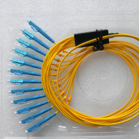 12 Fiber LC/UPC Ribbon Fanout Pigtails OS2 9/125 Singlemode