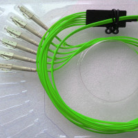 6 Fiber LC/UPC Ribbon Fanout Pigtails OM5 50/125 Multimode