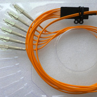 6 Fiber LC/UPC Ribbon Fanout Pigtails OM1 62.5/125 Multimode