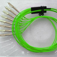 8 Fiber LC/UPC Ribbon Fanout Pigtails OM5 50/125 Multimode