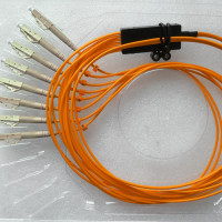 8 Fiber LC/UPC Ribbon Fanout Pigtails OM2 50/125 Multimode