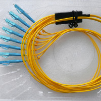 8 Fiber LC/UPC Ribbon Fanout Pigtails OS2 9/125 Singlemode