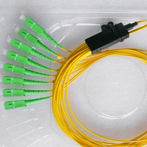 8 Fiber SC/APC Ribbon Fanout Pigtails OS2 9/125 Singlemode
