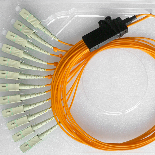 12 Fiber SC/UPC Ribbon Fanout Pigtails OM1 62.5/125 Multimode