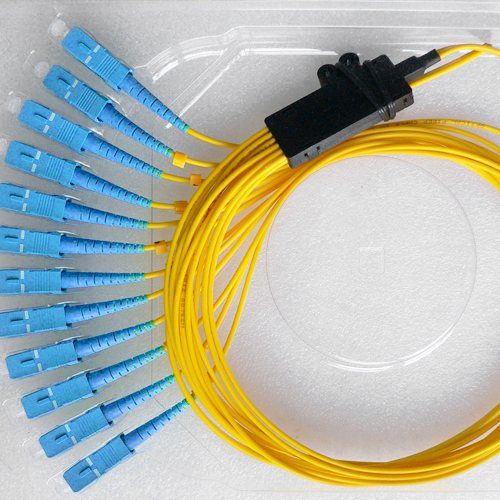 12 Fiber SC/UPC Ribbon Fanout Pigtails OS2 9/125 Singlemode