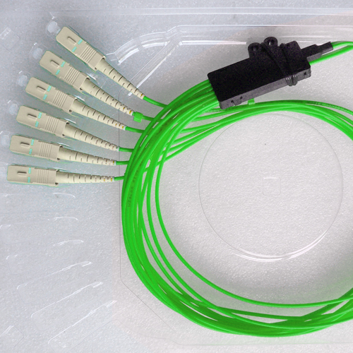 6 Fiber SC/UPC Ribbon Fanout Pigtails OM5 50/125 Multimode