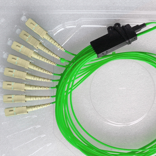 8 Fiber SC/UPC Ribbon Fanout Pigtails OM5 50/125 Multimode