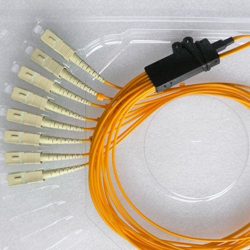 8 Fiber SC/UPC Ribbon Fanout Pigtails OM1 62.5/125 Multimode