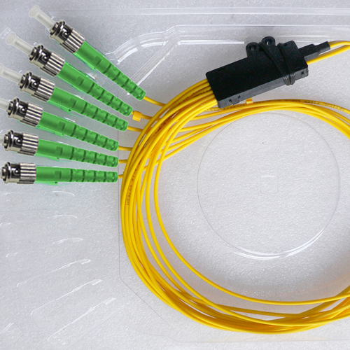 6 Fiber ST/APC Ribbon Fanout Pigtails OS2 9/125 Singlemode