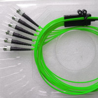 6 Fiber ST/UPC Ribbon Fanout Pigtails OM5 50/125 Multimode