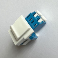 White Keystone Insert LC/UPC Duplex Adapter Blue 9/125 Singlemode
