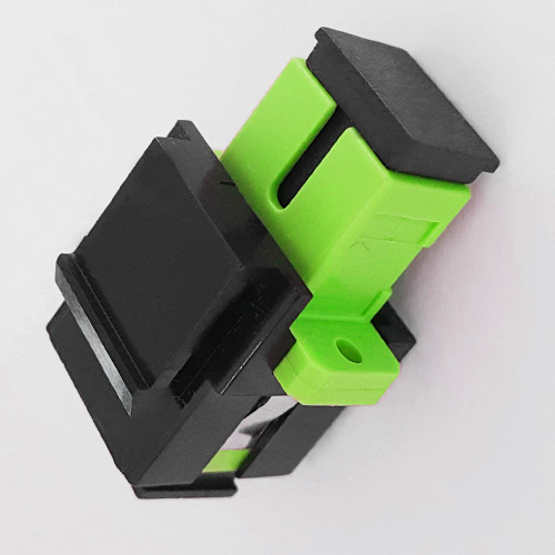 Black Keystone Insert SC/UPC Simplex Adapter Lime Green OM5 Multimode
