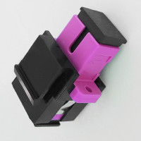 Black Keystone Insert SC/UPC Simplex Adapter Violet OM4 Multimode