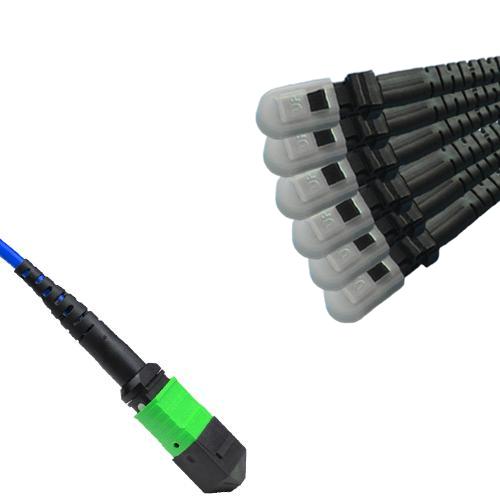 Armored 12 Fiber MPO/APC to MTRJ/UPC Fanout Cable OS2 9/125 Singlemode