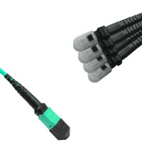 Armored 8 Fiber MPO/UPC to MTRJ/UPC Fanout Cable OM3 50/125 Multimode