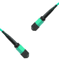 Armored 12 Fiber MTP/UPC to MTP/UPC Patch Cord OM3 50/125 Multimode