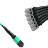 Armored 12 Fiber MTP/UPC to MTRJ/UPC Fanout Cable OM3 50/125 Multimode