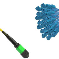 16 Fiber MPO/APC to E2000/UPC Fanout Patch Cord OS2 9/125 Singlemode