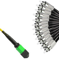 12 Fiber MPO/APC to FC/UPC Fanout Patch Cord OS2 9/125 Singlemode