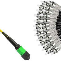 24 Fiber MPO/APC to FC/UPC Fanout Patch Cord OS2 9/125 Singlemode