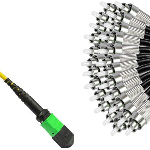 24 Fiber MPO/APC to FC/UPC Fanout Patch Cord OS2 9/125 Singlemode