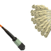 16 Fiber MPO/UPC to E2000/UPC Fanout Patch Cord OM2 50/125 Multimode