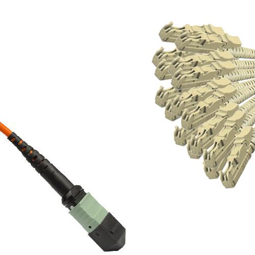 16 Fiber MPO/UPC to E2000/UPC Fanout Patch Cord OM2 50/125 Multimode