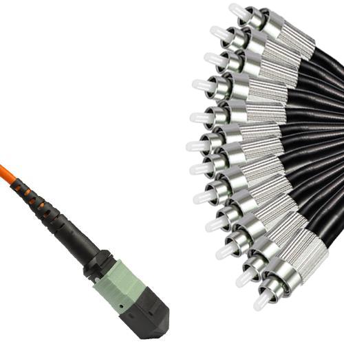 12 Fiber MPO/UPC to FC/UPC Fanout Patch Cord OM2 50/125 Multimode