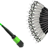 12 Fiber MPO/UPC to FC/UPC Fanout Patch Cord OM5 50/125 Multimode