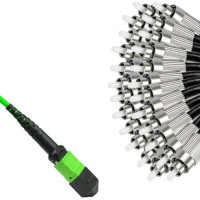 24 Fiber MPO/UPC to FC/UPC Fanout Patch Cord OM5 50/125 Multimode