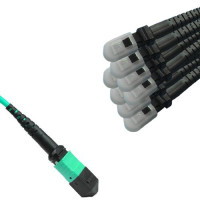 16 Fiber MPO/UPC to MTRJ/UPC Fanout Patch Cord OM3 50/125 Multimode