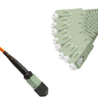 8 Fiber MPO/UPC to SC/UPC Fanout Patch Cord OM1 62.5/125 Multimode