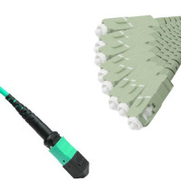 8 Fiber MPO/UPC to SC/UPC Fanout Patch Cord OM4 50/125 Multimode