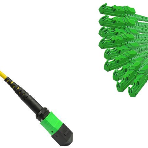 16 Fiber MTP/APC to E2000/APC Fanout Patch Cord OS2 9/125 Singlemode