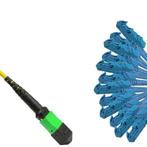 12 Fiber MTP/APC to E2000/UPC Fanout Patch Cord OS2 9/125 Singlemode