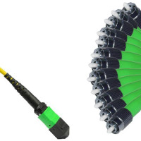 12 Fiber MTP/APC to FC/APC Fanout Patch Cord OS2 9/125 Singlemode