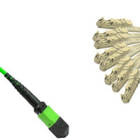 8 Fiber MTP/UPC to E2000/UPC Fanout Patch Cord OM5 50/125 Multimode