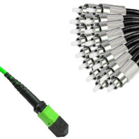 16 Fiber MTP/UPC to FC/UPC Fanout Patch Cord OM5 50/125 Multimode