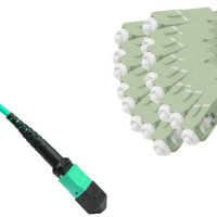 16 Fiber MTP/UPC to SC/UPC Fanout Patch Cord OM4 50/125 Multimode