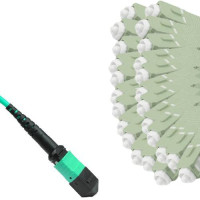 24 Fiber MTP/UPC to SC/UPC Fanout Patch Cord OM4 50/125 Multimode