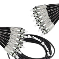6 Fiber Outdoor Armored Patch Cord FC/UPC-FC/UPC OM1 62.5/125 MMF