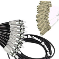 8 Fiber Outdoor Armored Patch Cord FC/UPC-LC/UPC OM1 62.5/125 MMF