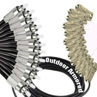 12 Fiber Outdoor Armored Patch Cord FC/UPC-LC/UPC OM2 50/125 Multimode